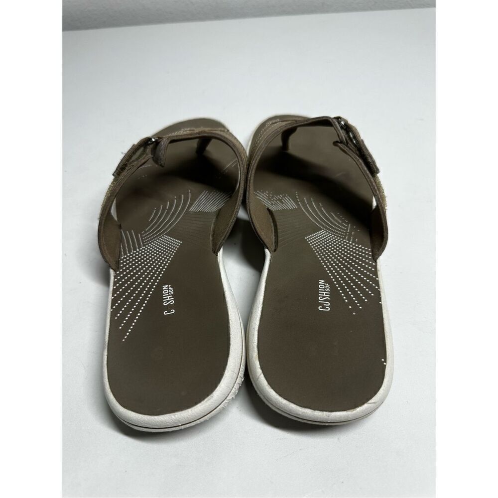 Clarks Breeze Sea Sandals Taupe Women's 10 M Tan White - Picture 9 of 11